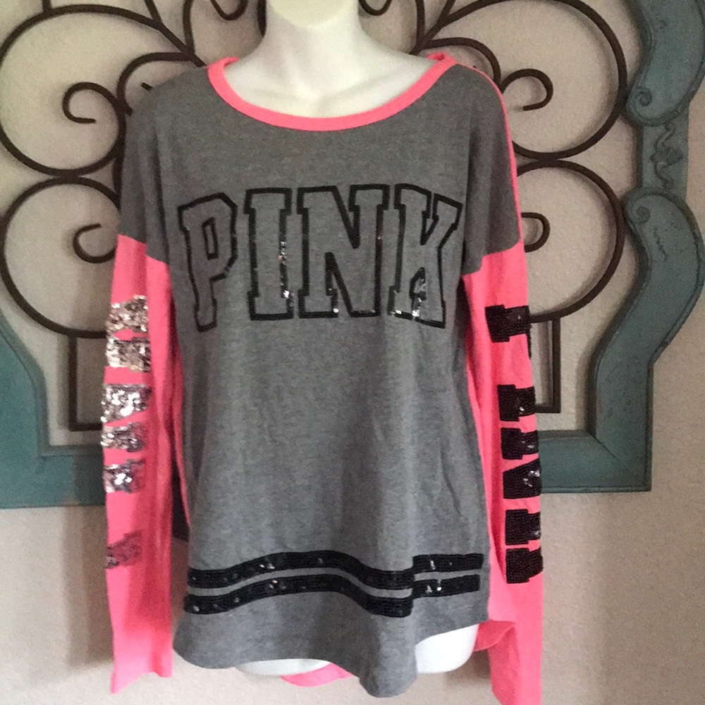 Pink Victoria Secret long sleeve t-shirt